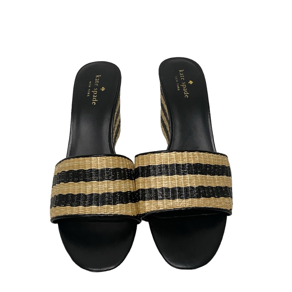 Kate Spade Linda Striped Wedge Sandals Size 9